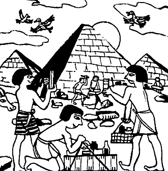 La construcción de una pirámide